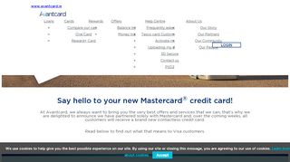 
                            3. Your new Mastercard credit card - Avantcard