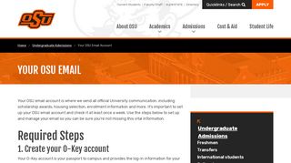 
                            4. Your OSU Email Account | Oklahoma State University