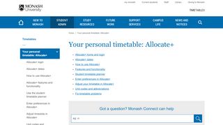 
                            3. Your personal timetable: Allocate+ - Timetables