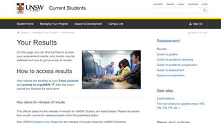 
                            4. Your results - Assessment Results | UNSW Current Students