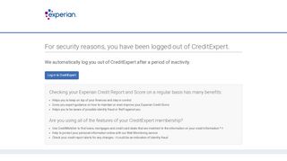 
                            4. Your session has timed out | Experian ... - CreditExpert.co.uk