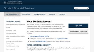
                            3. Your Student Account - Case Western Reserve University