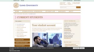 
                            2. Your student account | Lund University