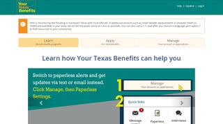 
                            2. Your Texas Benefits - Learn