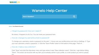 
                            4. Your Wanelo Account - Wanelo