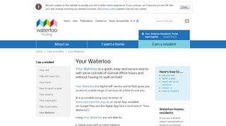 
                            5. Your Waterloo - Waterloo Housing