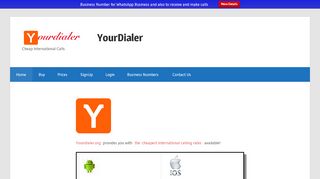 
                            11. YourDialer – Cheap International Calls