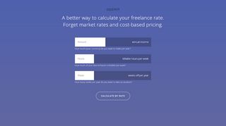 
                            6. yourrate.co - A better way to calculate your freelance rate