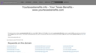 
                            9. Yourtexasbenefits.info - Your Texas Benefits - www ...