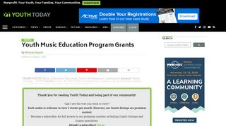 
                            4. Youth Music Education Program Grants - Youth Today