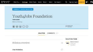 
                            9. Youth4Jobs Foundation - Overview | MIT - Solve