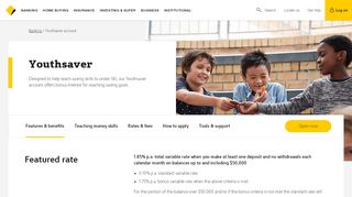 
                            8. Youthsaver Account – CommBank
