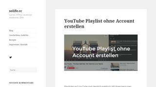 
                            1. YouTube Playlist ohne Account erstellen | solife.cc