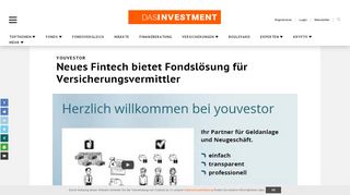 
                            7. Youvestor: Neues Fintech bietet Fondslösung für ...