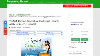 
                            1. YouWiN Connect Application Guide 2019 | How to Apply for YouWiN ...