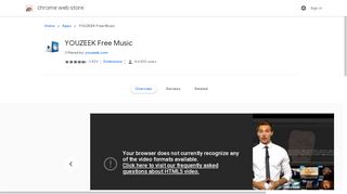 
                            8. YOUZEEK Free Music - Chrome Web Store