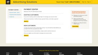 
                            7. YP.COM Payment Center: Payment Center Home