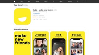 
                            1. ‎Yubo - Make new friends on the App Store - apps.apple.com