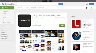 
                            9. YuppTV - LiveTV Movies Shows - Apps on Google Play