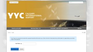 
                            1. YYC > Login - Calgary International Airport