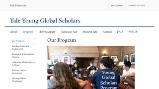 
                            2. YYGS Program | Yale Young Global Scholars