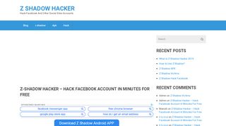 
                            5. Z-Shadow Hacker - Hack Facebook Account In Minutes For Free