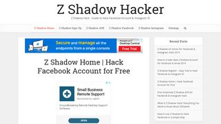 
                            8. Z Shadow Home | Hack Facebook Account for Free
