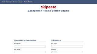 
                            2. ZabaSearch - Free People Search & Lookup | Skipease