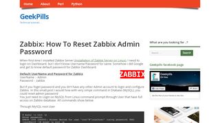 
                            5. Zabbix: How To Reset Zabbix Admin Password - GeekPills