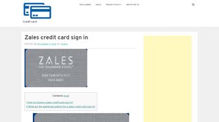 
                            6. Zales credit card sign in - Credit card - …