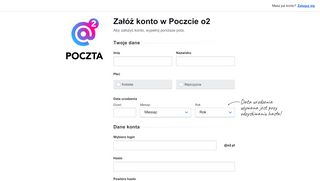 
                            6. Załóż konto w Poczcie o2 - poczta.o2.pl