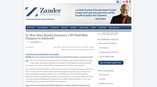 
                            5. Zander Insurance ID Theft Plan Compared To Lifelock