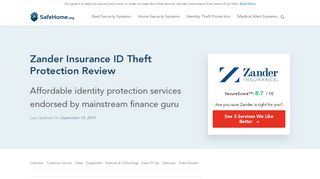 
                            9. Zander Insurance ID Theft Protection Reviews 2019 - SafeHome.org