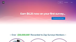 
                            1. Zap Surveys - $6.25 Guaranteed On Your 1st Survey - Home
