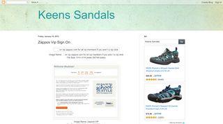 
                            6. Zappos Vip Sign On ~ Keens Sandals