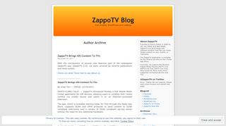
                            2. ZappoTV Blog - ZappoTV