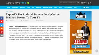 
                            4. ZappoTV For Android: Browse Local/Online Media & Stream ...