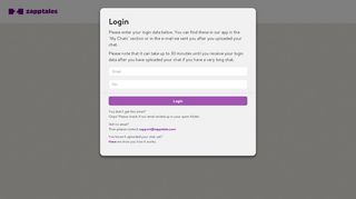 
                            1. Zapptales login - Access your personal chat edition …