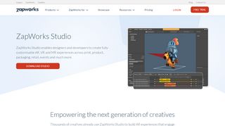 
                            9. ZapWorks Studio: Create Fully-customisable AR Experiences