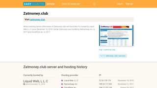 
                            9. Zatmoney.club server and hosting history