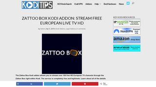 
                            9. Zattoo Box Kodi Addon: Stream Free European Live TV HD
