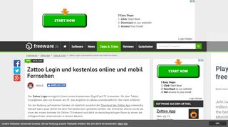 
                            4. Zattoo Login und kostenlos online und mobil …