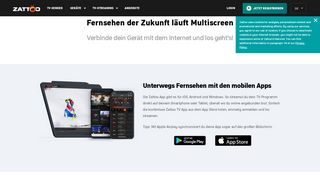 
                            8. Zattoo TV-Apps – TV auf dem Smart TV, Smartphone und Tablet