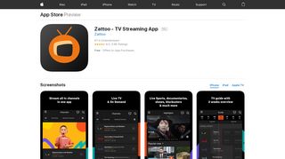 
                            9. ‎Zattoo - TV Streaming App on the App Store