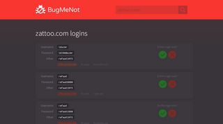
                            6. zattoo.com passwords - BugMeNot