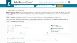 
                            7. Zauba Corp | Better Business Bureau® Profile