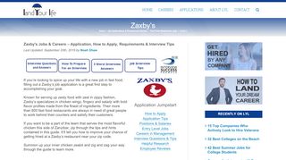 
                            7. Zaxby's Application | 2019 Careers, Job Requirements ...