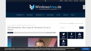 
                            6. ZDF Mediathek: Neue App für Windows 10 ist in Arbeit