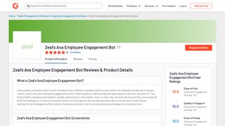 
                            8. Zeal's Ava Employee Engagement Bot Reviews 2019: Details, Pricing ...