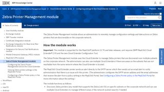 
                            8. Zebra Printer Management module - IBM